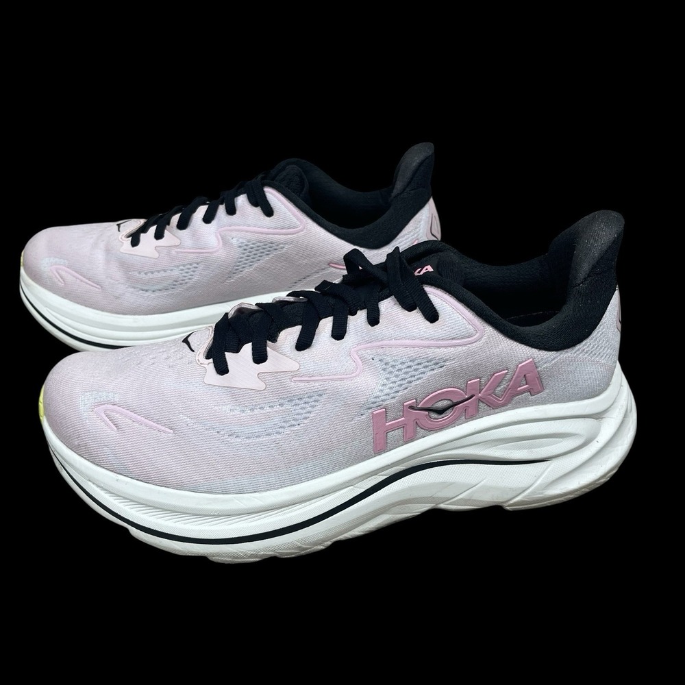 HOKA Clifton 10 Running Shoes Carnation Pink Cushioned Athleisure Trainer Women - Picture 4 of 10